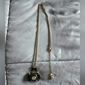 Betsy Johnson Camera Necklace